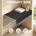 5 Pcs Wire Rack Covers 26x16x3 inch PVC Pantry Shelf Cover 0.31 inch Thick Removable Closet Wire Rack Shelf Covers,Decoration Kitchen Bathroom Office Shelving(Black,26x16x3inch)