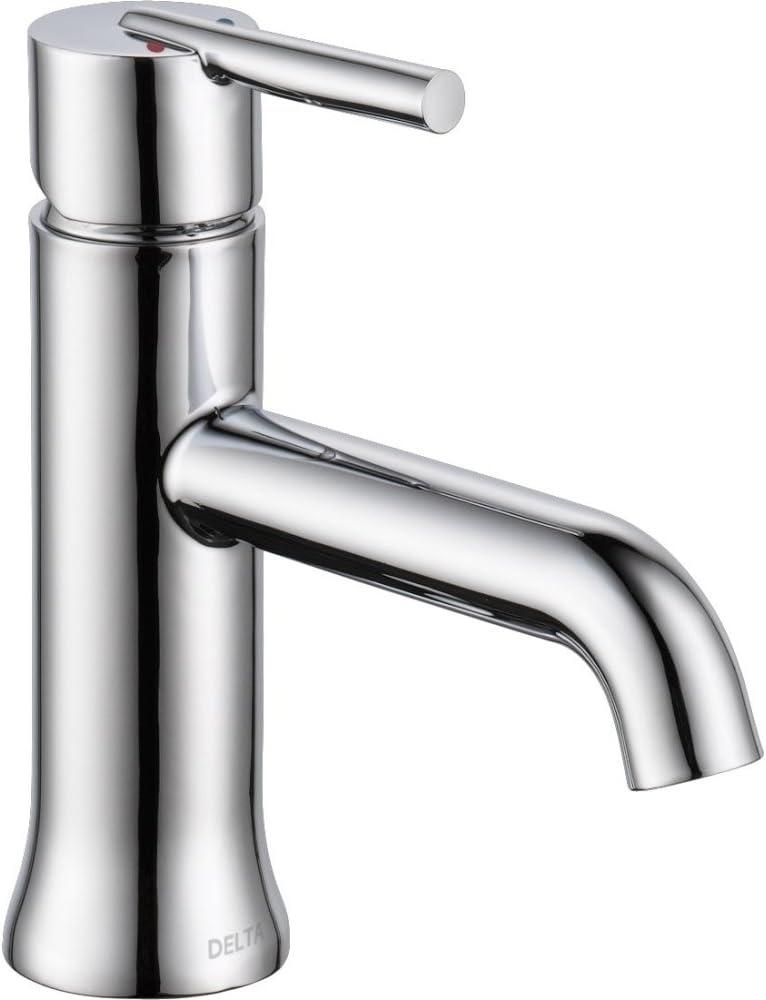 Delta Faucet Trinsic Single Hole Bathroom Faucet, Single Handle Bathroom Faucet Chrome, Bathroom Sink Faucet, Chrome 559LF-LPU