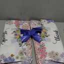 Purple Q Crafts Floral Thank You Plastic Bags 100 Pack 12" x 15" With Soft Loop Handle Thank You Shopping Bags