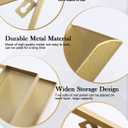 10PCS Metal Wall-mounted Nail Polish Storage Racks, 5 Tiers,Gold Triangular