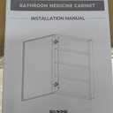 Keonjinn Bathroom Medicine Cabinet with Mirror 20 x 26 Inch, Brushed Nickel | Assembly Needed, Stepless Adjustable Shelves, Wall-Mounted or Recessed, Lightweight Aluminum, Rust-Resistant, Tempered Glass