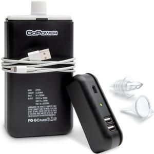 GoPong Power Bank Flask (8 oz) - Hidden Alcohol Travel Flask  Secret Liquor Container for Beaches, Cruises, and Sports Events  Includes Funnel & Spout