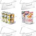 Leeden Lazy Susan Organizer for 26" Diameter Corner Lazy Susan, Plastic Kitchen Cabinet Storage Bins with Handle, 6 Packs, 1/8 Wedge - Food Safe, BPA Free