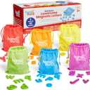 hand2mind Rainbow Lowercase Magnetic Letters, Plastic Magnetic Letters for Classroom, Alphabet Letters for Kids, Letter Recognition for Kindergarten, Word Building Letter Magnets for Kids (Set of 6)