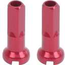 Alomejor 100pcs Bicycle Spoke Aluminum Alloy Bicycle Wheel Spoke Bicycle End Caps Spoke Cap 14x6mm (red)