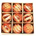 Dohance Christmas Ornaments Set 9ct Christmas Tree Decoration Ornament Balls Decor Baubles for Xmas Trees Decor Holiday Party Wedding Decoration Set of 2