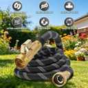50 ft Garden Hose, Non-Expandable Lightweight All-Weather Water Hoses, Ultra Durable and Flexible Garden Hose with 10-Function Spray Nozzle, Leak-Free Connections Garden Hoses for Yard, Lawn,Outdoor