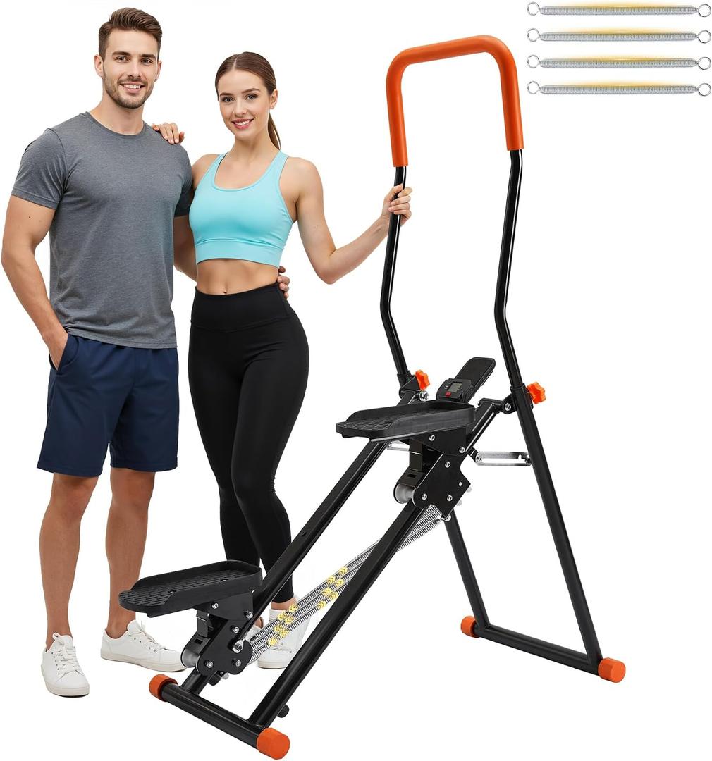 Stair Stepper for Home Gym,2.0 Stair Climber with 3-Level Adjustable Resistance&2 Incline,Extra-Wide Non-Slip Pedals