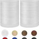 330 Yards FIVEIZERO Extra Strong Upholstery Thread,White Bonded Nylon Thread for Denim Leather,Craft,Machine,DIY and Home (2 Pack) CJ