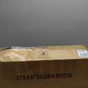 Upgraded Portable Sauna Box of Relaxation, Detoxification, Steam Sauna for Home with Steamer, Pairs Remote Control, Folding Chair, 9 Levels, 2.6 x 2.6 x 5.9 (Blue)