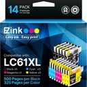 E-Z Ink Compatible Ink Cartridges Replacement for Brother LC61 LC65 LC-61 LC61BK LC61C LC61M LC61Y to use with MFC-490CW MFC-495CW MFC-6490CW MFC-6890CDW (5 Black, 3 Cyan, 3 Magenta, 3 Yellow)