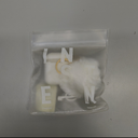 Fluffy Pom Pom Silicone Soft Touch Skin Case Cover For Airpods 1 / 2, White