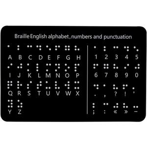 Braille Alphabet Board, Braille Alphabet Board with Raised Dots Numbers & Punctuation Learning Letter Fingerboard for Beginners Teaching Aid Blind Children (Horizontal)