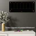 Glass Weekly Dry Erase Calendar Board 23"x9.5" (Black)