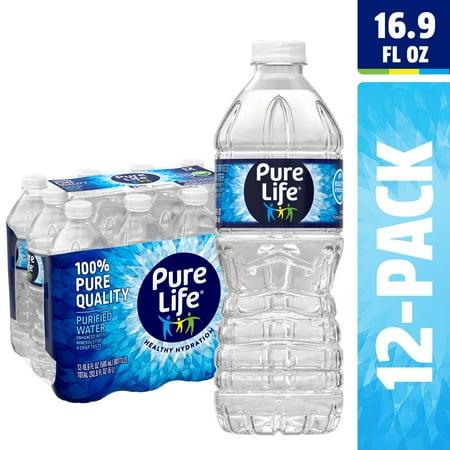 Pure Life Purified Water 16.9 Fl Oz Plastic Bottled Water (12 Pack), Best By: 10/31/2027