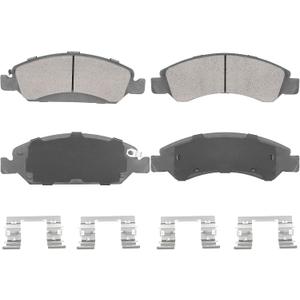 Front Semi-Metal Brake Pads Set for Chevy Silverado 1500, Suburban, Tahoe, for Cadillac Escalade, for GMC Sierra 1500, Savana 1500, Yukon, Yukon XL 1500, for Express 1500, Avalanche, 4PCS