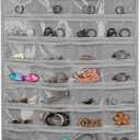 Hanging Jewelry Organizer,Accessories Organizer,80 Pocket Organizer for Holding Jewelries (Grey)