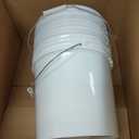 2.5 Gallon Bucket for Cleaning, Small Extra Thick Plastic Bucket with Metal Handle, Food Grade, BPA Free (White, 3 Pack, No Lid)