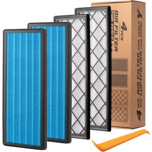 Spurtar HEPA Air Filter for Tesla Model Y, Activated Carbon Cabin Air Filter Replacement for Tesla Model Y Accessories July 2021-2025 (Set of 4 Packs) (HEPA Filter 4PCS(In the front trunk))