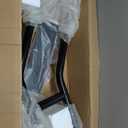 Left Side Wall Mounted handrail, Garge Door Stair Railing for 1-3 Steps(Polished Black, Left Side, 230LBs Loading) (28.5IN)