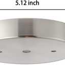 EIFHYT Canopy Kit for Chandelier, 5 1/8 Ceiling Lighting Modern Steel Canopy Kit Light Fixture Cover Plate, Hook & Cord Holder for Pendant Lighting Fixtures (Brushed Nickel)