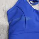 RUNNING GIRL Sports Bras for Women, High Support Strappy Blue Running Sports Bra (3111 Royal Blue M)