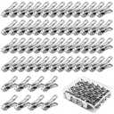 Aodaer 60 Pieces Stainless Steel Garden Clip with Strong Grip Heavy Duty Greenhouse Clips Anti-wind Garden Shed Film Shading Net Rod Clamps for Shade Cloth Plant Cover on Garden Hoops
