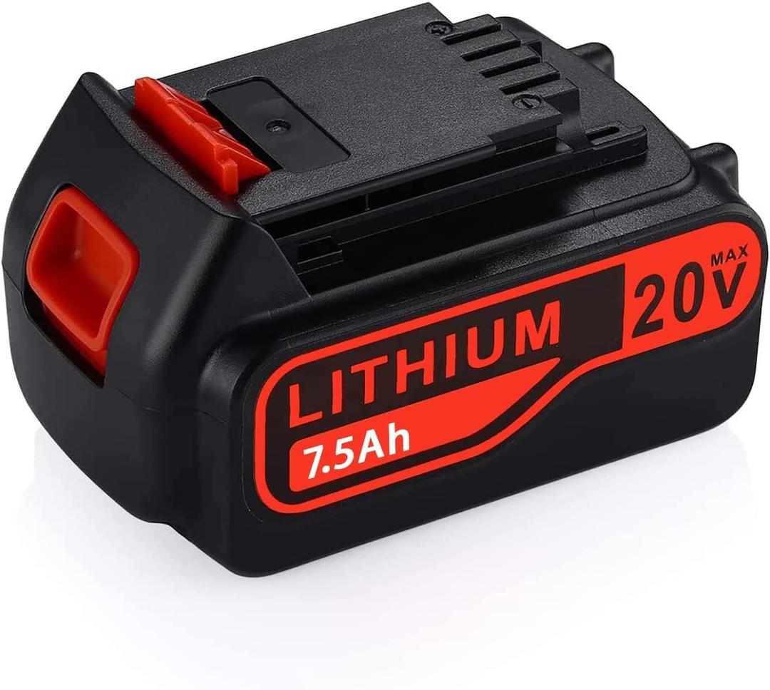 Upgraded 7500mAh 20V LBXR20 Replacement Battery for Black and Decker 20V Lithium Battery LB20 LBX20 LBXR2020-OPE LBXR20B-2 LBX4020