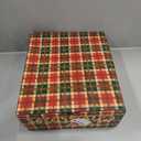 Santa Costume Adult.Christmas Costume 7pcs Suit With Green Monster Mask and Red Hat.Christmas Gift Box Packaging