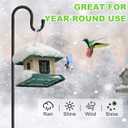 Bird Feeder Pole, 78" Shepherds Hooks for Outdoor, Hummingbird Feeders Stand Heavy Duty with Stable 5-Prong Base, Hanging Plant Shepherd Hook Hanger Stick for Outside Garden Yard Wedding