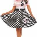 fun shack 50s Sock Hop Costume Outfit for Women, Poodle Skirt Dress, Retro Dance Attire, Vintage Style Costume XXL