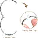 uxcell 24Pcs 2 Inch Shower Curtain Rings Rustproof Metal Round Shower Hooks Snap Joint Design for Bathroom Shower Rod, Silver