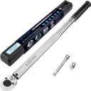 TICONN 1/2-inch Drive Click Torque Wrench, 25250 ft-lb (33.9338.9 Nm) SAE/Metric Dual Range Torque Engraved Mechanical Torque Wrench (1/2-inch, 25~250 ft-lb)