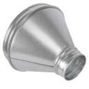 8" to 3" Inch Round Duct Reducer - Male Fit Galvanized Steel Pipe Increaser - Coupling for Round Duct Ventilation Systems - Heating & Cooling, HVAC