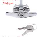 Garage Doors T Handle Lock with 2 Keys and 2 Set mounting Bolts Replacement for Garage Door Locking T Handle Fits 1-3/8" Through 2" Thick Doors(Random Keyed)