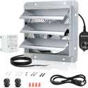 Shutter Exhaust Fan with Thermostat & Speed Control, 844 CFM,1606 RPM, Upgrade 10 inch Wall Mount Attic Vent Fan for Chicken Coops, Greenhouse, Gable, Barn, Garage, Shed Ventilator