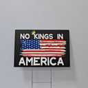 2 x No Kings in America Yard Sign, Double Sided, 12 x 18 inches, Weatherproof Corrugated Plastic with H Stakes