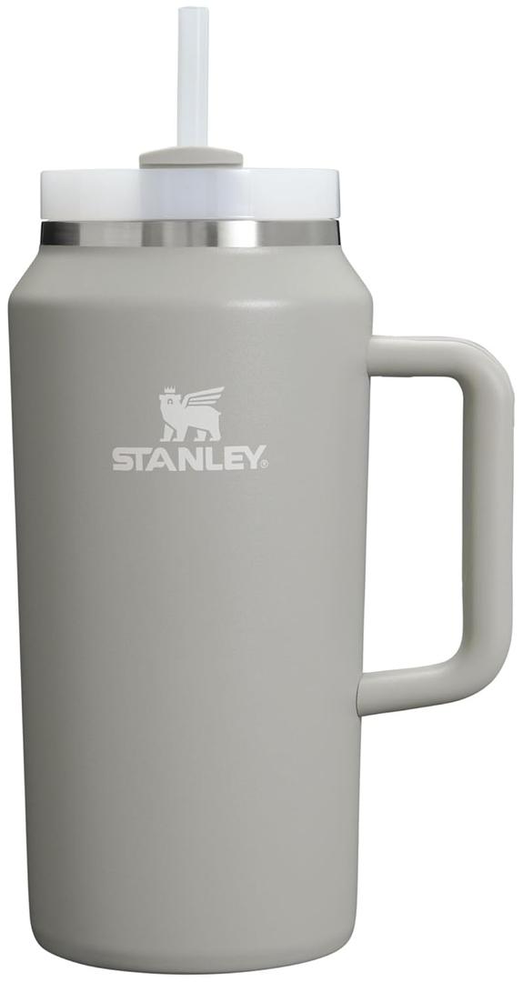 Stanley Quencher H2.0 Tumbler with Handle & Straw 64 oz | Flowstate 3-Position Lid | Large Capacity for Travel & Sports | Insulated Stainless Steel Cup | BPA-Free | Ash