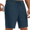 M MAELREG Mens Athletic Shorts with Zipper Pockets 7" Lightweight Quick Dry Sports Gym Workout Running Shorts, Size L