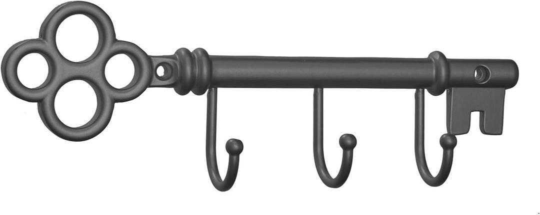 Classic Wall Mounted Key Holder Hook Rack, Vintage Key Rack for Entryway(Bronze Grey)