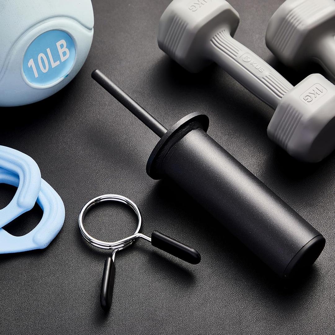 Lasnten Gym Pin with Spring Clip Collar Weight Stack Extender Pin for 2 inch Weight Plate Cable Strength Exercise Machine Gym Training Home Fitness Equipment (Black)