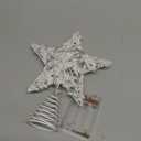 Christmas Tree Topper 20 LED Lights Star Two ModesSolid and Blinking Christmas Decoration Christmas Tree Ornaments for 3-10 Feet Christmas Tree (Standard White Snowflake)