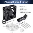 Wathai EC Industrial Case Fan 120mm x 38mm Ball Bearing 116 CFM AC 110V 115V 120V 220V 240V Brushless Cooling Fan 120x120x38mm