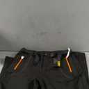 TBMPOY Men's Snow Ski Hiking Pants Waterproof Winter Fleece Lined Pants Camping Skiing Ice Fishing Pants with Belt (Large, A1-thick Black)