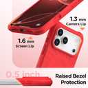 for iPhone 17 Pro Case, Compatible with MagSafe, Screen Protector +[Integrated Silicone Camera Control Button], Shockproof Protective Magnetic Case for iPhone 17 Pro 6.3", Red