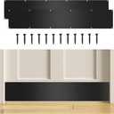 2 Pieces Door Kick Plate for Exterior Door: Mineye 8 X 34 - Kick Plate for Bottom of Door, Front Door Kick Plate with Screws for Interior or Exterior Anti Scratch Door Protection, Black