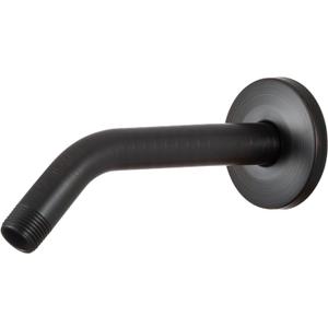 OFFO Shower Arm with Flange, 10 in Oil Rubbed Bronze Wall Mount Replacement Angle Shower Head Arm Wall-Mounted For Fixed Shower Head & Handheld Showerhead