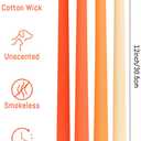 Viyffo Taper Candles, 12 Inch, 12 Pack, Orange Unscented, Smokeless Design, Up to 8-Hour Burn Tall Candlesticks for Table Decor, Weddings & Dinners