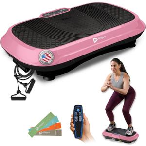 Lifepro Waver Vibration Plate Exercise Machine High-Intensity Vibration Plate for Lymphatic Drainage Full-Body Workout Vibrating Platform with Loop Bands Fitness Equipment for Strength & Toning