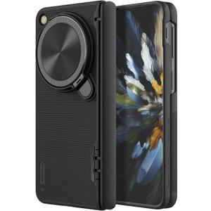 Nillkin for OnePlus Open Case with Metal Kickstand Camera Lens Protection Cover, Frosted Shield Prop Kickstand Case for Oppo Find N3 Fold (Black)